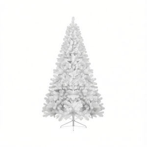 Árbol de Navidad Artificial Blanco de 9 Pies, Abeto Douglas Plegable, Decoración de Interior, Base Resistente, Ligero, Fácil Instalación - Product Image 1