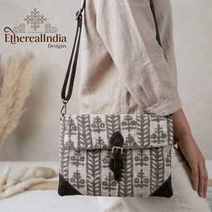 13 Inch <b>Bag</b> Handmade Cotton <b>Tablet</b> Sleeve with Strap Boho Crossbody Case Bulk Export Supplier India - Product Image 4