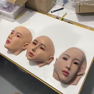 Masque réaliste en silicone pour Halloween, masque facial féminin pour travestis, transgenres, drag queens, soirées sissy avec perruques pour femmes - Product Image 1