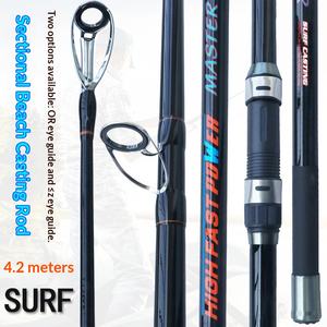 <span class=keywords><strong>Canne</strong></span> à pêche en fibre de carbone Master Durable 420cm 150 300g 3 sections haute puissance rapide pour la pêche en mer profonde, en eau salée, en bord de mer et en surfcasting - Product Image 6