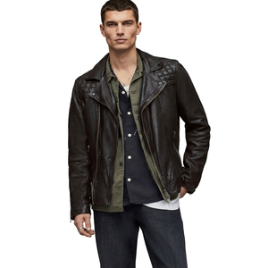 Chaquetas de cuero para hombre con capucha, estilo bomber informal, abrigo moderno para motocicleta, chaqueta de cuero genuino a la moda para hombre - Product Image 2