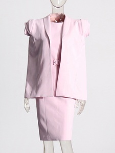 OUDINA Street Fashion Three-dimensional Elegant Flower Button Back Decoration Shawl <strong>Women's</strong> Jacket <strong>Women</strong> Ladies Blazers - Product Image 2