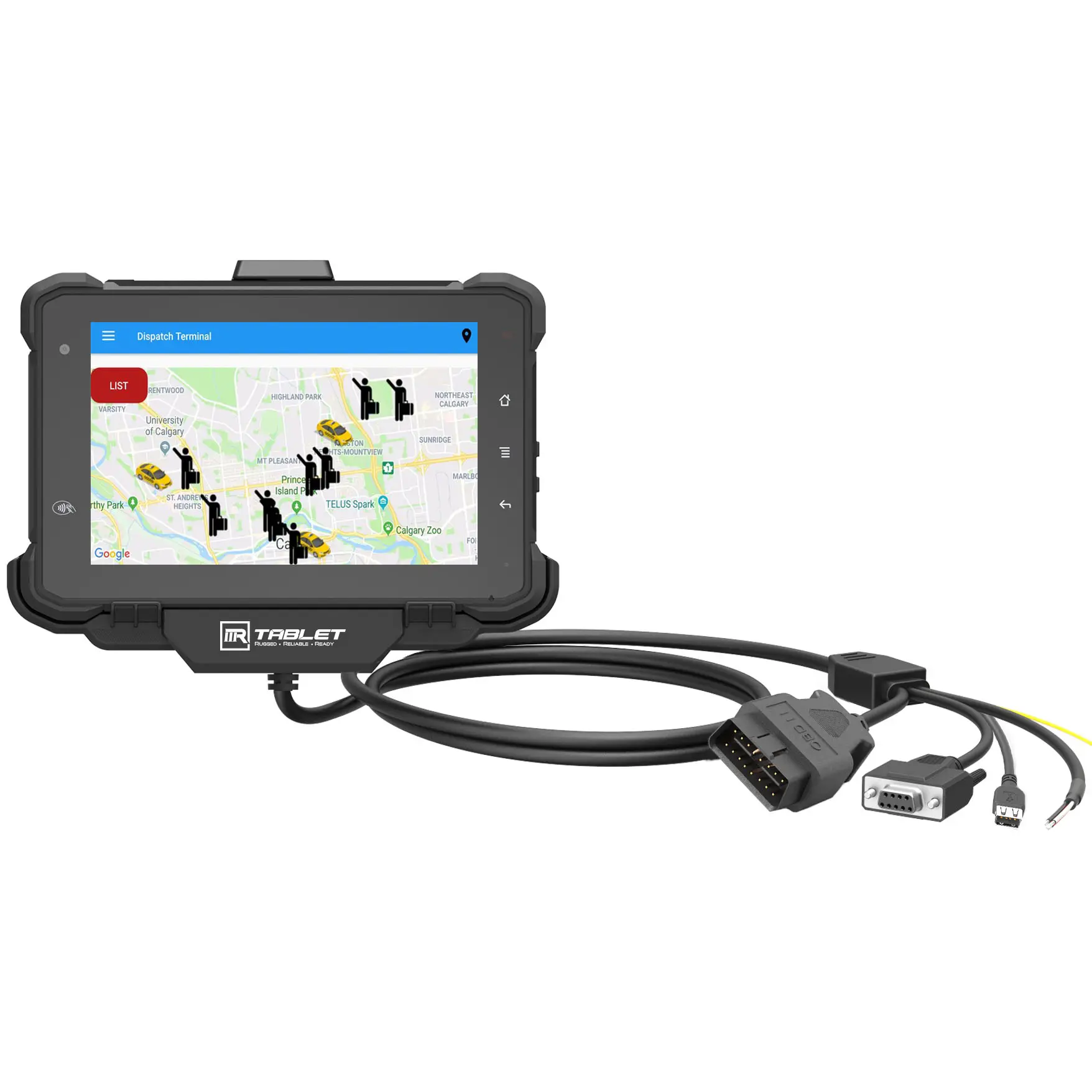 7 pollici Android tablet 4G tablet pc Android MDT GPS tablet con OBD-II, per Taxi dispacciamento, auto inseguimento