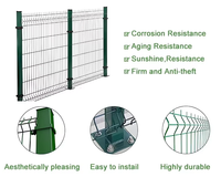Panneaux de clôture 3D pliables pour pelouse de jardin, en treillis métallique galvanisé, anti-corrosion, durables, pour la protection des parterres de fleurs
