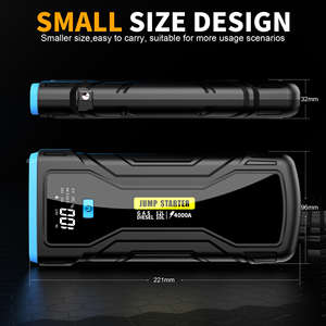 เครื่องจั๊มสตาร์ทรถยนต์ขนาดกะทัดรัด24000mAh พลังสูงพร้อมระบบชาร์จ <span class=keywords><strong>USB</strong></span>-C และหน้าจอดิจิตอล2000A สูงสุดสำหรับแบตเตอรี่รถจักรยานยนต์/รถบรรทุก - Product Image 6