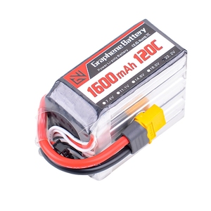 Batería Lipo GWRC 6S 22.2V 1600mAh 120C Descarga Estable para Drones de Carreras FPV, UAVs, Barcos RC, Autos, Helicópteros, Grado Marino - Product Image 1