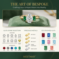 Cincin Pertunangan Pernikahan MEETMAY S925 Perak Sterling dengan Zirkon Potongan Crushed Ice |   Berlapis Emas 18K Tebal |   Klasik Mewah Berkualitas Tinggi