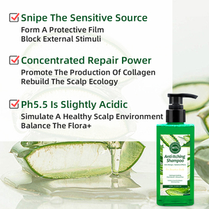 Shampooing Apaisant et Anti-Démangeaisons à l'Aloe Vera 250ml pour <span class=keywords><strong>Cuir</strong></span> <span class=keywords><strong>Chevelu</strong></span> Sensible, Sans Silicone, Vente en Gros - Product Image 2