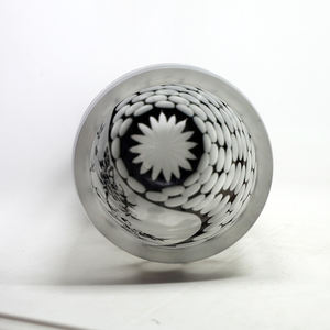 수제 독특한 샌드 블라스트 멀티 컬러 유리 꽃병 손 절단 꽃병 아트 데코레이터의 공장 - Product Image 6