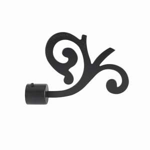 ANTIQUE LINE - Terminale per Tenda a Fiori, Colore Nero - Product Image 1