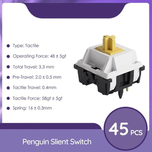 Công tắc chim cánh cụt hzgamer <span class=keywords><strong>akko</strong></span> 5 chân 48gf công tắc im lặng xúc giác Tương thích với công tắc bàn phím cơ MX - Product Image 4