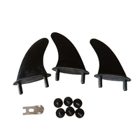 Ailerons souples en plastique de planche de surf de prix usine ailerons de surf noirs
