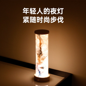 Lampada da Notte Creativa in Stile Cinese, Ornamento Decorativo in Legno Massiccio per Camera da Letto e Soggiorno, Lampada Atmosferica da Comodino - Product Image 3