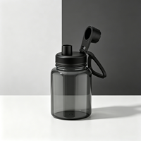 Gobelet en plastique à double paroi de 20 oz (591 ml) avec couvercle et paille, comme une tasse en plastique pour boire directement, bouteilles d'eau