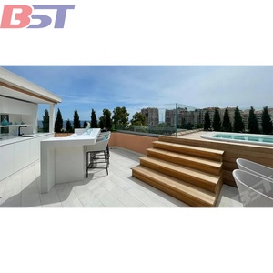 La barra per bere esterna bianca personalizzata di lusso progetta la cucina all'aperto personalizzata per l'isola - Product Image 5