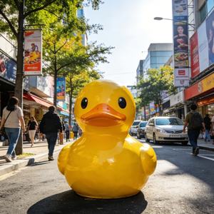 Esculturas de Animales de Dibujos Animados Personalizadas, Modernas y Ecológicas, de Fibra de Vidrio, Patos Amarillos, al Mejor <span class=keywords><strong>Precio</strong></span>, Venta al Por Mayor - Product Image 5