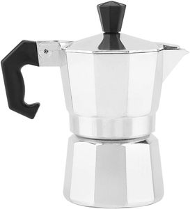 Aluminum Stove Top Coffee <b>Maker</b> Percolator with Color Handle - Product Image 1