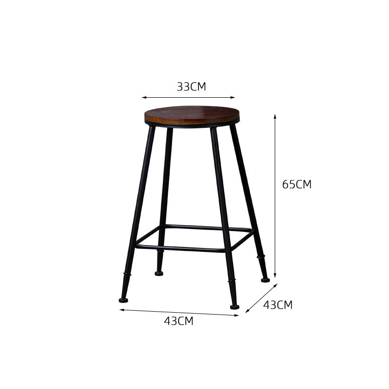 Hauteur d'assise 65 coussin en bois massif (pas de dossier)