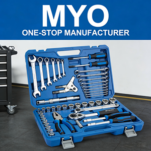 Tomac 202 pièces 1/4" 3/8" 1/2" Offre Spéciale Ensemble d'outils de réparation multifonction avec poignée à cliquet réversible et douilles à cliquet en CrV, en coffret - Product Image 6