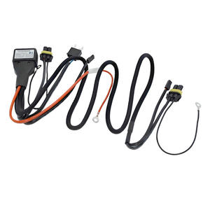 12V 4P Aluminum H4 Wiring Harness with Adapter for Computer Xenon Headlights Telescopic <b>Spotlights</b> & Swivel Lights-1.5m Length - Product Image 1