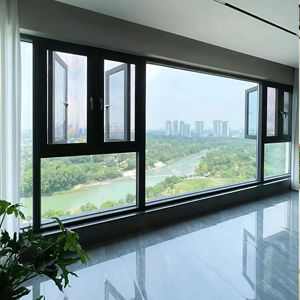 KT, ventanas abatibles de aluminio de doble acristalamiento personalizadas, ventanas y puertas <span class=keywords><strong>Ropo</strong></span>, marco fuerte Horizontal para casas de apartamentos - Product Image 2