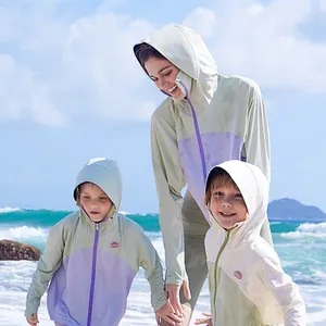 KOCOTREE UPF 50 + ropa de protección solar de verano para niños, ropa de piel transpirable bonita, abrigo de protección UV con versión para Padres