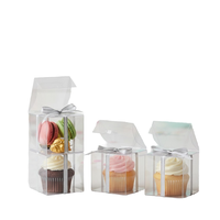 Mini boîtes en plastique pour macarons 4,17\" X 2,16\" X 1,37\" pour le stockage de chocolats enrobés de pâte à sucre, de pâtisseries, de bonbons et d'aliments