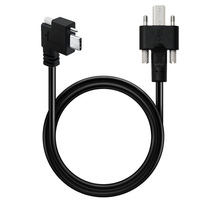 Câble USB Type-C 3.0 femelle à panneau, avec fixation par vis, cordon industriel en cuivre à angle droit en L pour imprimante