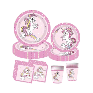 Trẻ Em Dùng Một Lần Bộ Đồ Ăn Đặt Cho Giáng Sinh Ramadan Lễ Phục Sinh Valentine Của Ngày Bên Bao Gồm Giấy Tấm Khăn Ăn - Product Image 1