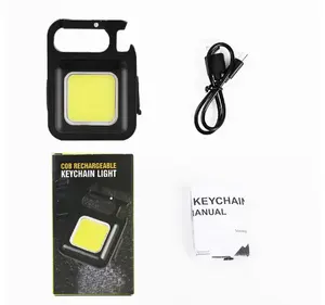 Mini lampe de travail Portable à Led magnétique, Super lumineux, 800 Lumens, 10W COB, Rechargeable, avec ouvre-bouteille de bière