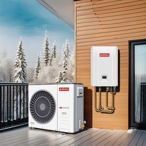 Pompe à chaleur monobloc compacte blanche à ventilateur unique R32 EVI WIFI 3 en 1, unité de chauffage à source d'air - Product Image 1