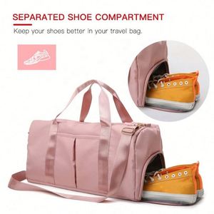 Sac de voyage pliable et portable, grand format, personnalisé, étanche, avec compartiment à chaussures, idéal pour la gym et le sport – Vente en gros - Product Image 6