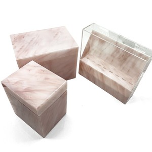 Pallet Xếp Lông Mi 10 Lớp Bán Chạy Có Nắp Đậy/Gạch Lông Mi Acrylis Có Nắp Đậy/Hộp Xếp Lông Mi Trắng Hồng Cẩm Thạch Có Nắp Đậy - Product Image 3