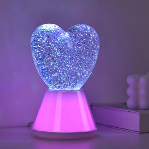 Оптовая продажа, Любовный сенсорный ночник, USB зарядка, силиконовая романтическая лампа в форме сердца, светодиодная настольная лампа для украшения спальни - Product Image 2