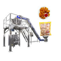 Machine d'emballage automatique de poulet à 14 têtes de pesage, ensacheuse VFFS pour poulet frit et nuggets