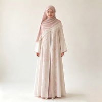Ensemble jupe et khimar tissé ample pour femme grande taille, avec nœud et bordure en dentelle, tenue de prière modeste, vêtements musulmans islamiques