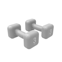 Poids d'haltères en vinyle néoprène MDBuddy Bone Hex Triangle