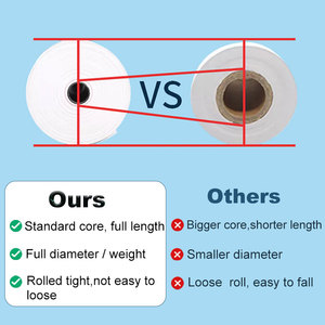 Một lớp 3 1/8x119 80x80 57x40mm 3 1/8x230 80mm cho đến khi POS xếp hàng nhận vé rạch Jumbo tiền mặt đăng ký cuộn giấy nhiệt - Product Image 2