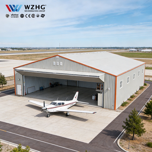 Hangar d'avion en acier structurel avec surface galvanisée, durée de vie de 50 ans, prix compétitif pour le stockage et la maintenance - Product Image 1