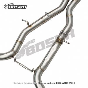 ท่อไอเสีย Catback พร้อมท่อ Z สำหรับ Mercedes-Benz E63/E63S AMG W212 ปี 2008-2013 Boska Racing SUS304 ท่อไอเสียแบบวาล์วอิเล็กทรอนิกส์ - Product Image 4