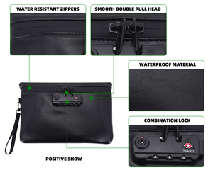 Изготовленная на заказ сумка из искусственной кожи с защитой от запаха и запаха, из углеродного волокна, мешки без запаха с комбинированным замком - Product Image 4