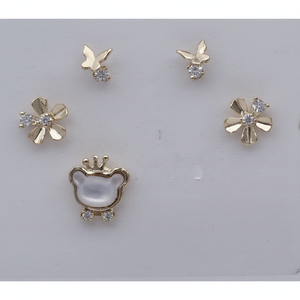 Affascinante Set di gioielli Vintage in due pezzi rame placcato oro con zircone alla moda e alla moda - Product Image 1