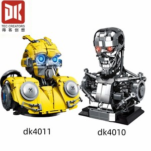 Kit de Bloques de Construcción de Plástico con Luz LED de Diseño de Calavera Mecha para Adolescentes de 7 a 14 Años, Juguete de Ensamblaje - Product Image 4