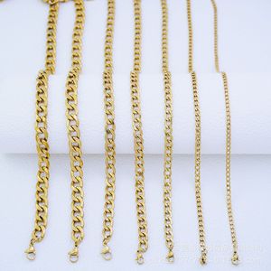 Cadena de Acero Inoxidable con Certificación ISO Huaxi, Collar y Pulsera, Cadena NK de 18K, Resistente a la Decoloración - Product Image 1
