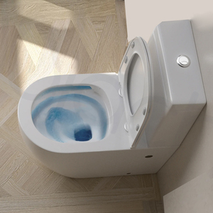 WC Vortex Tornado à chasse silencieuse, cuvette et réservoir deux pièces, en céramique quartz, pour salle <span class=keywords><strong>de</strong></span> bain domestique, 4 étoiles - Product Image 1