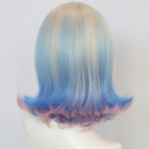Vente en gros Enid Sinclair perruque Cosplay 35cm court Bobo bouclés multi couleurs synthétique Anime Halloween fête Cosplay perruque avec épingles à cheveux - Product Image 5