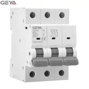 Geya Fabriek Prijs Voor GYM10 Mcb Schakelaar 6KA 3P 63A 400V Modulaire Din Rail Miniatuur Circuit Breaker