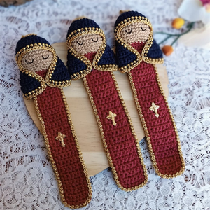 Marcapáginas de algodón hecho a mano <span class=keywords><strong>libro</strong></span> de ganchillo marca <span class=keywords><strong>Amigurumi</strong></span> Natividad marcapáginas - Product Image 2