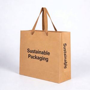 Bolsas de Papel Kraft Reciclables Ecológicas de Alta Calidad para Diseño de Moda, Diseño Personalizado, Laminación Offset/Digital, MOQ 1000 Piezas - Product Image 4