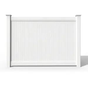 Clôture en vinyle blanc avec portails de clôture 1.8*2.4m 6x8ft W clôture en vinyle pvc pour la maison vente en gros